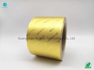 A cor do ouro de papel da folha de alumínio do cigarro 1500M Long Good Extensibility personalizou