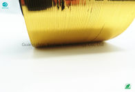 Mostrando a tipo da cor do ouro a fita brilhante da tira de rasgo abertura embalada fácil para não gravar nenhum som