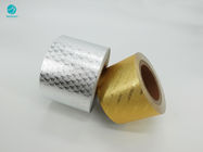 6,5 papel da folha de alumínio de Mic Gold Silver Embossing Logo para o pacote do cigarro