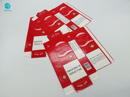 Cartão branco vermelho da caixa da caixa da caixa de cigarro do cigarro com logotipo de carimbo quente