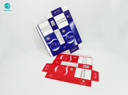 Caixa durável descartável vermelha azul do cartão do projeto da série para o pacote do cigarro