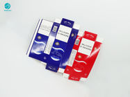 Caixa durável descartável vermelha azul do cartão do projeto da série para o pacote do cigarro