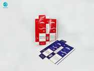 Caixa de cartão de empacotamento do cigarro azul vermelho inofensivo com projeto personalizado