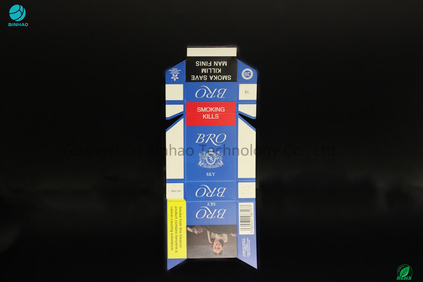 Caixas de cigarro impressas logotipo do cartão para a caixa da tubulação de cigarro a favor do meio ambiente