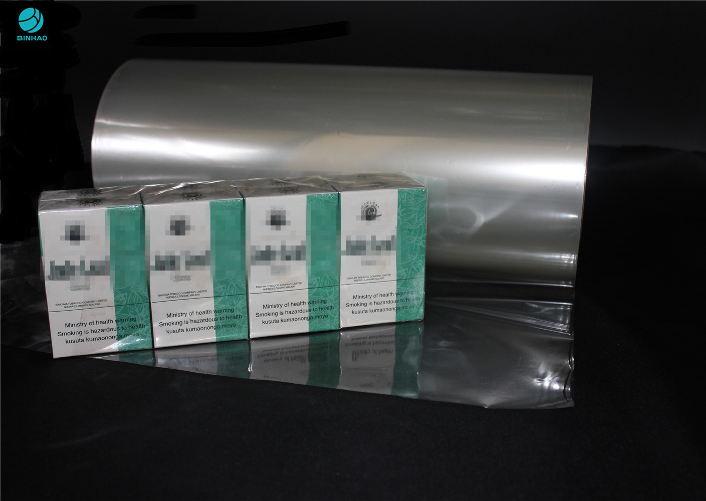 filme alto do cloreto de Polyvinyl do PVC do encolhimento de 2000m para o empacotamento de alimento e a caixa do cigarro