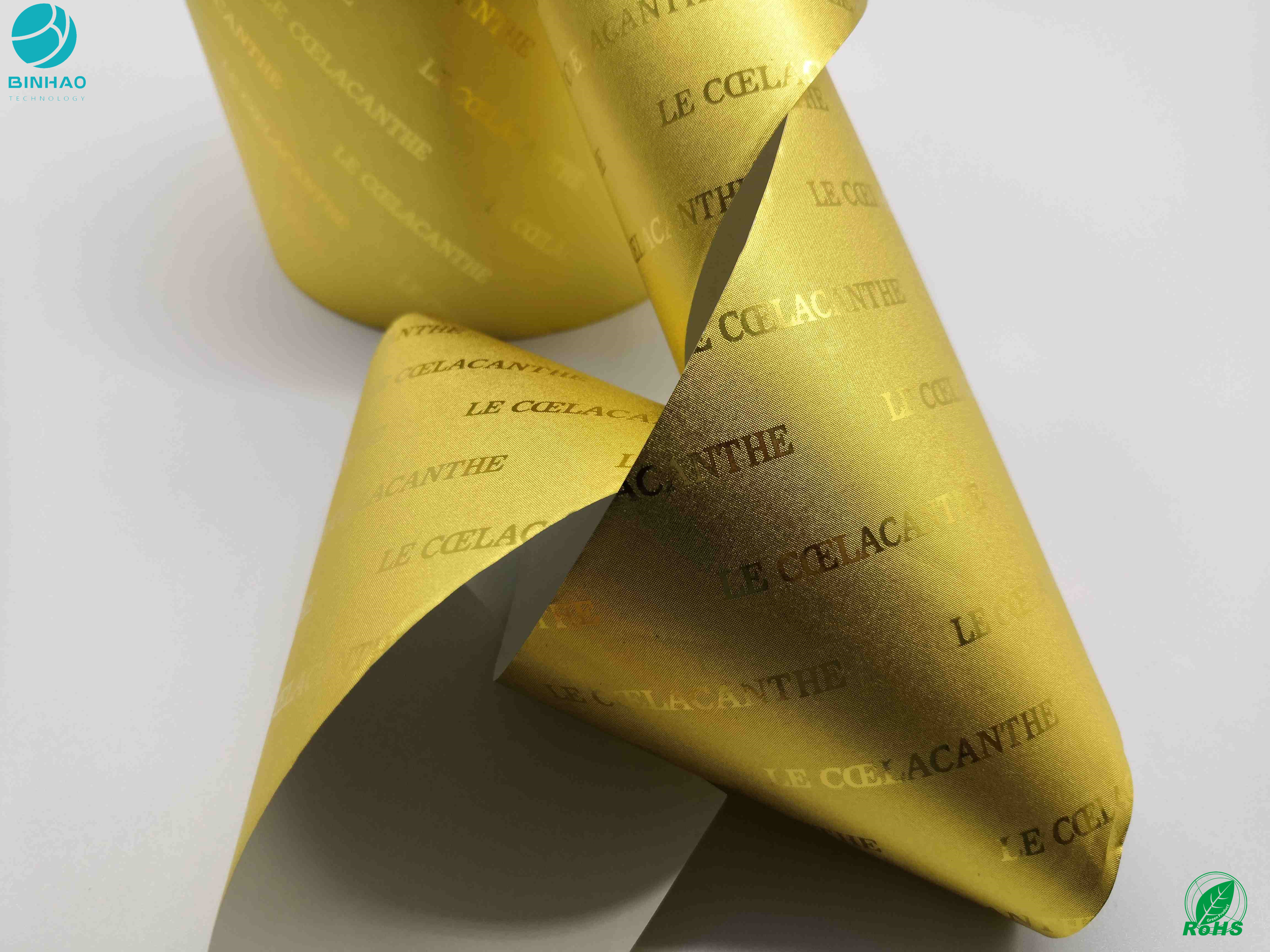 A cor do ouro de papel da folha de alumínio do cigarro 1500M Long Good Extensibility personalizou