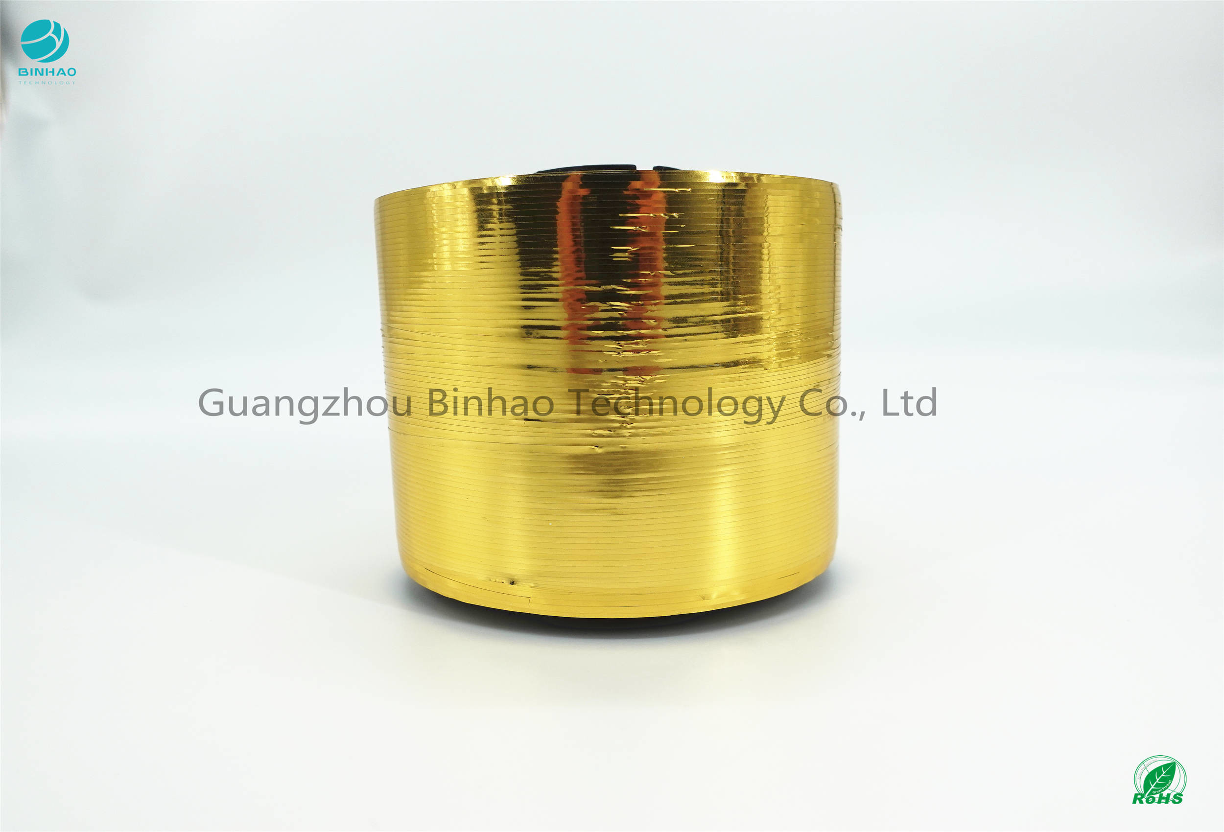 Ouro que brilha materiais normais abertos fáceis da característica BOPP da tira brilhante adesiva da fita do rasgo