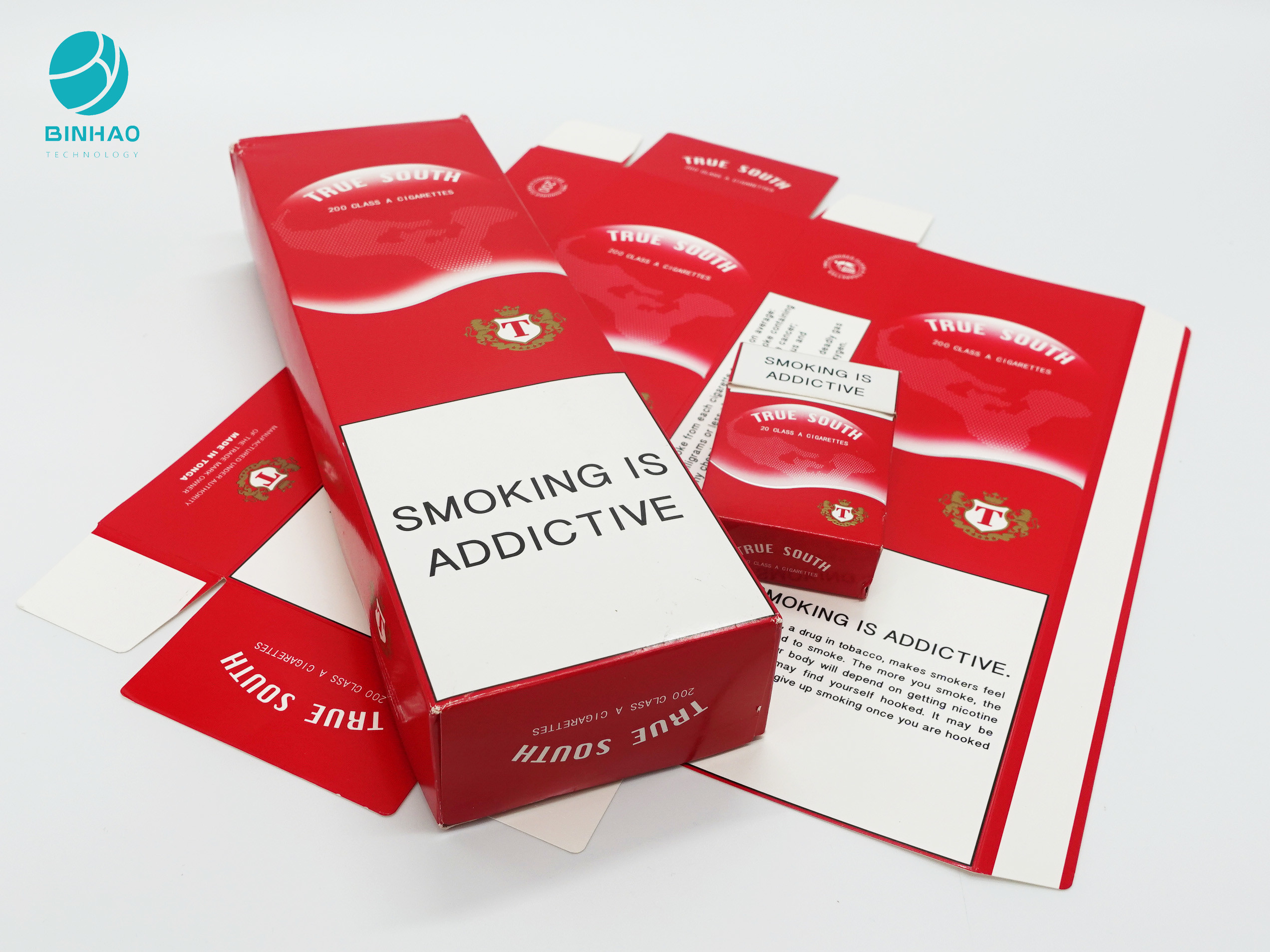 Caixa de empacotamento dos produtos do cartão do cigarro descartável com projeto personalizado
