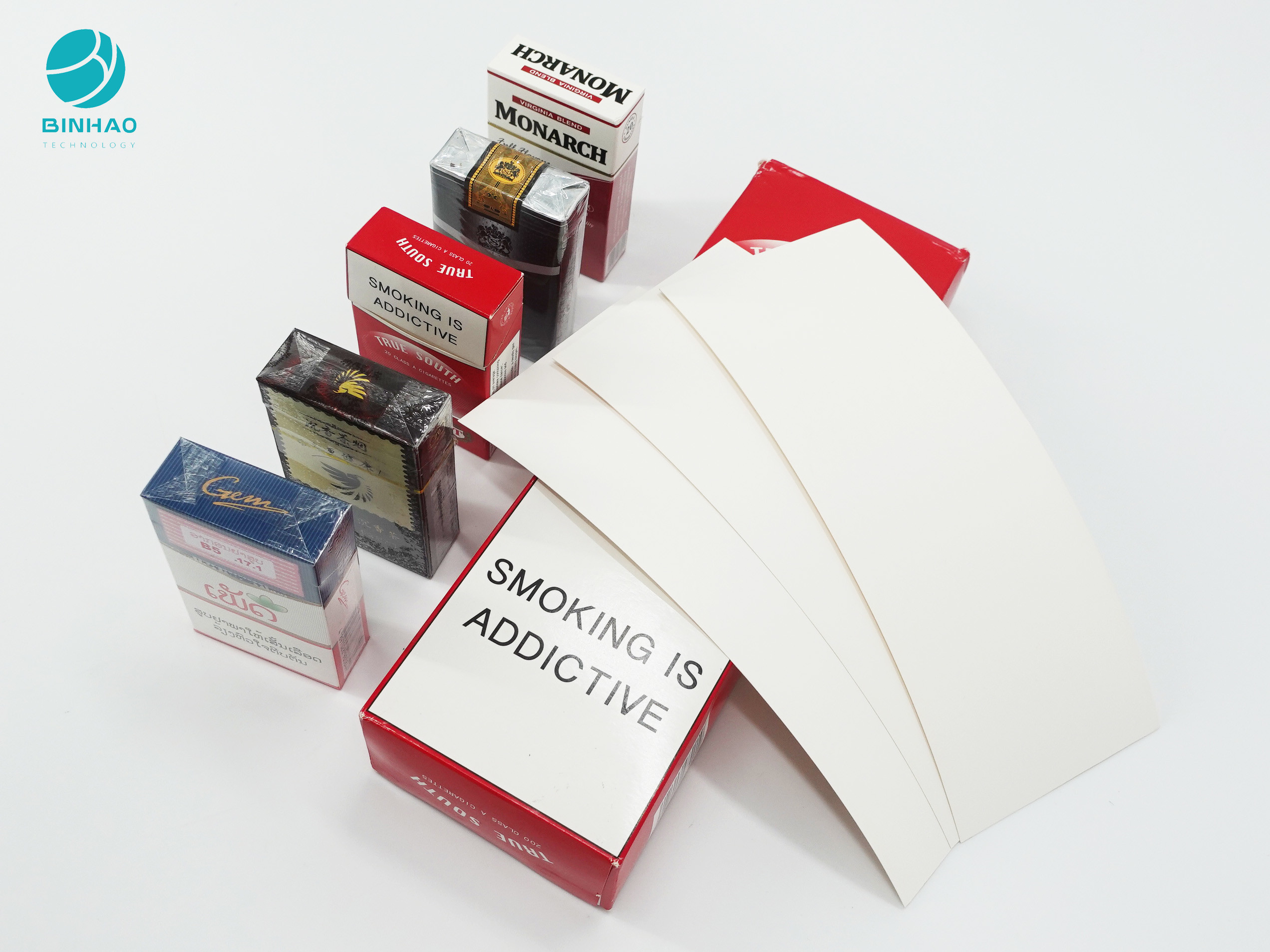 Logo Cardboard Cases For Full gravado personalizado ajustou o pacote do cigarro