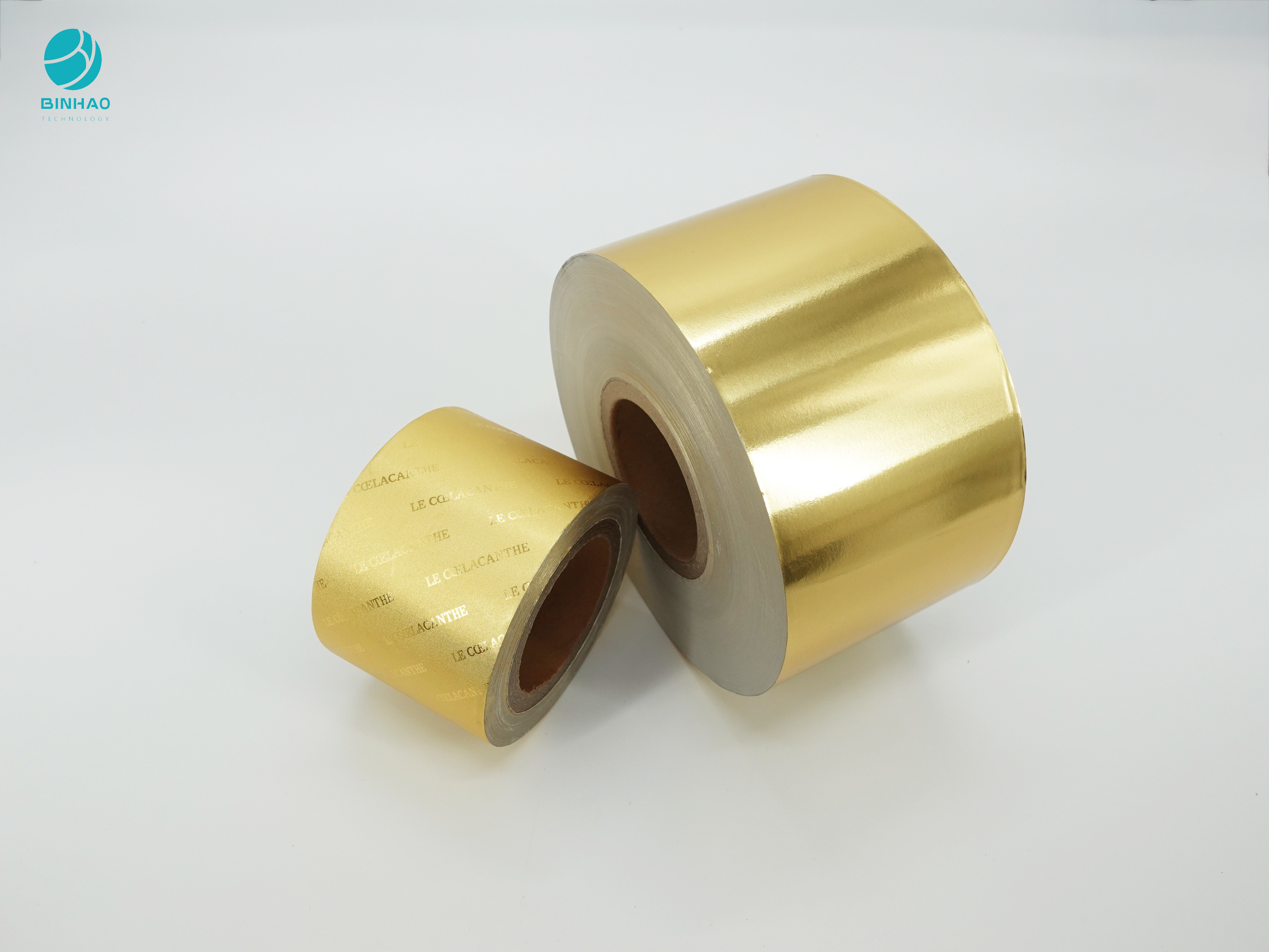 Dourados personalizados projetam o papel da folha de alumínio de 114mm para a embalagem do cigarro