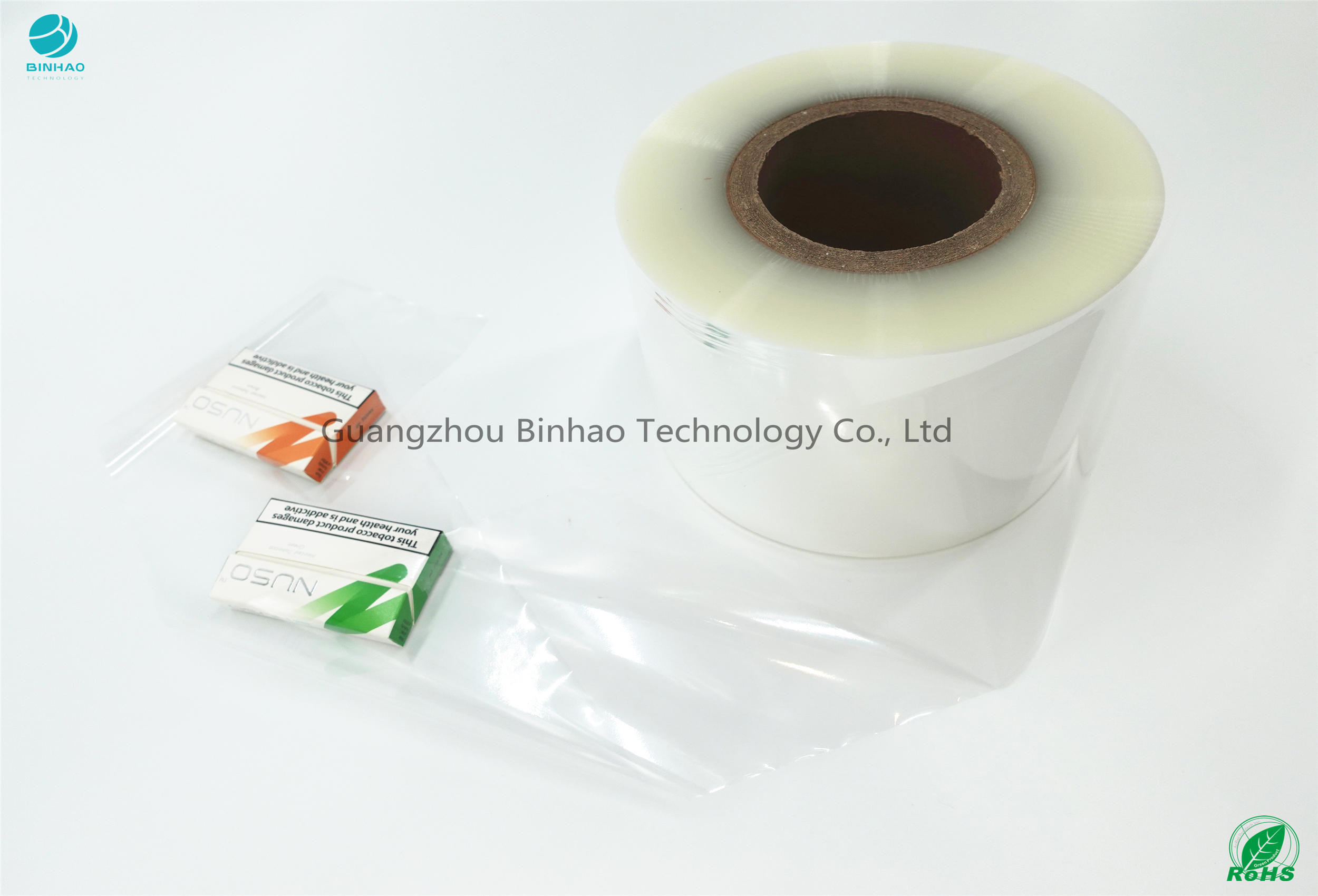Filme claro alto de superfície de alto brilho do celofane BOPP dos materiais do pacote de 5% Rate Shrink HNB E-Cigareatte