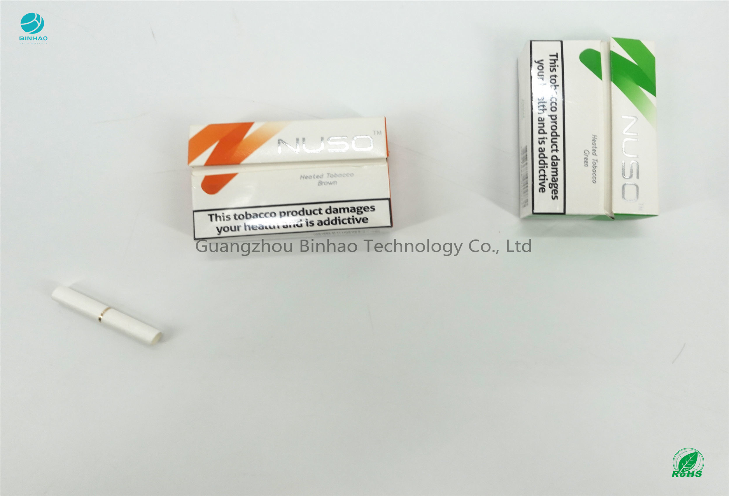 Os casos do pacote do E-cigarro de HNB personalizaram o papel descorado de polpa química