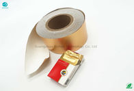 Papel lustroso da folha de alumínio do ouro 85mm 95% para o pacote do cigarro