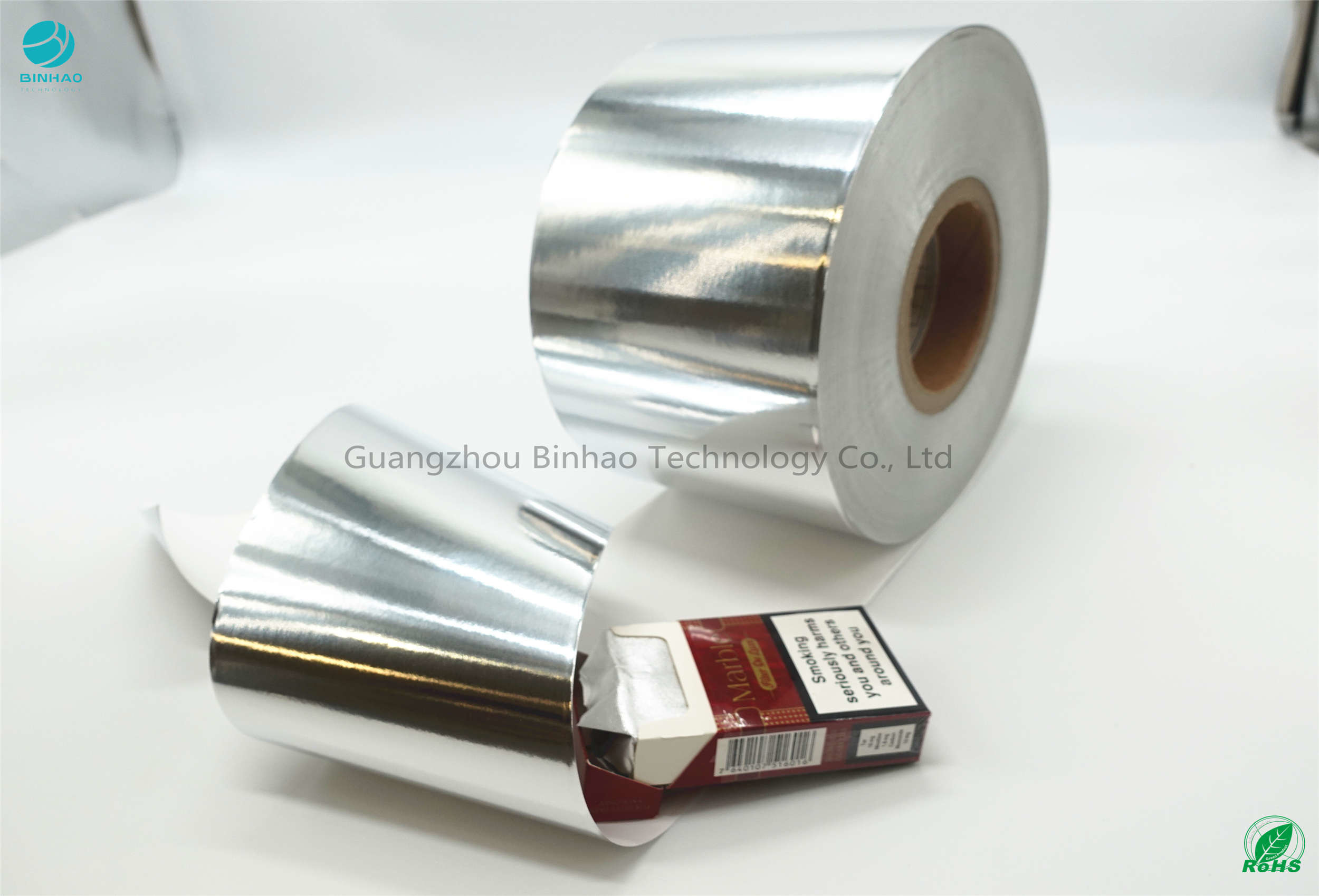 Calor - cor da prata do papel da folha de alumínio do cigarro 0.3Mpa da selagem 76mm