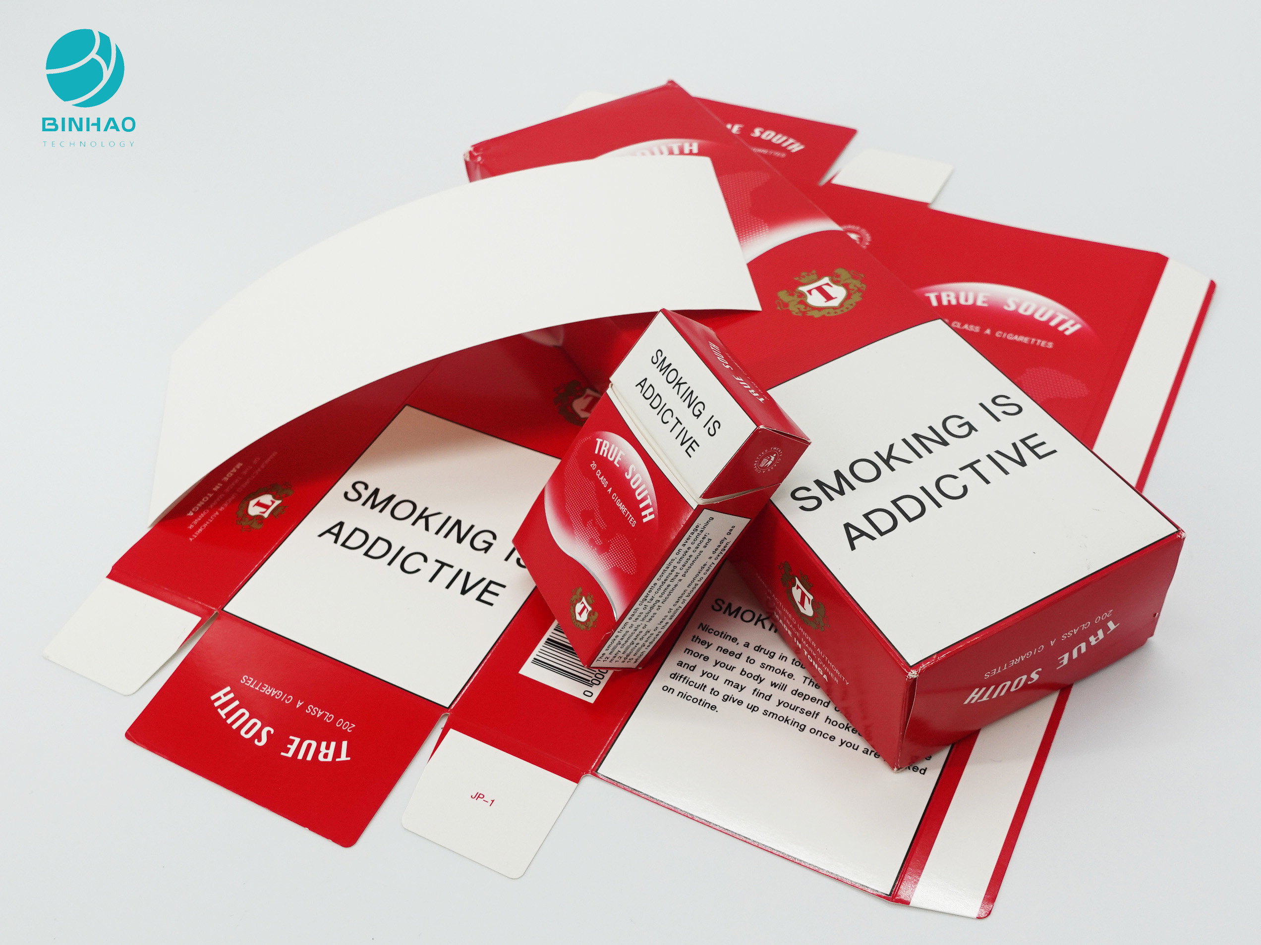 Fuma a caixa de cigarro dos blocos do pacote com impressão personalizada e carimbo quente