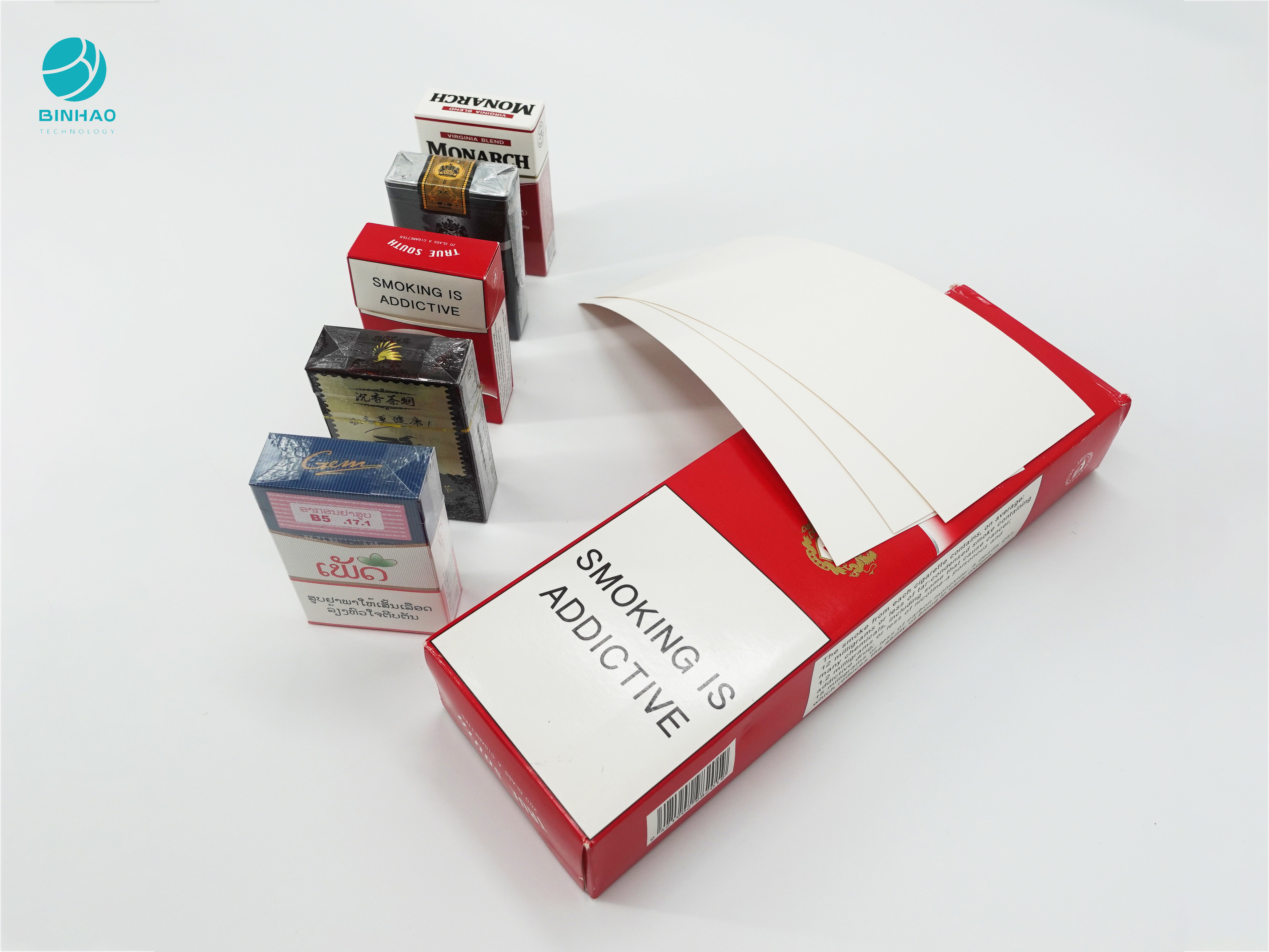 Caixa de cartão gravada durável do caso de embalagem do logotipo para o cigarro de cigarro